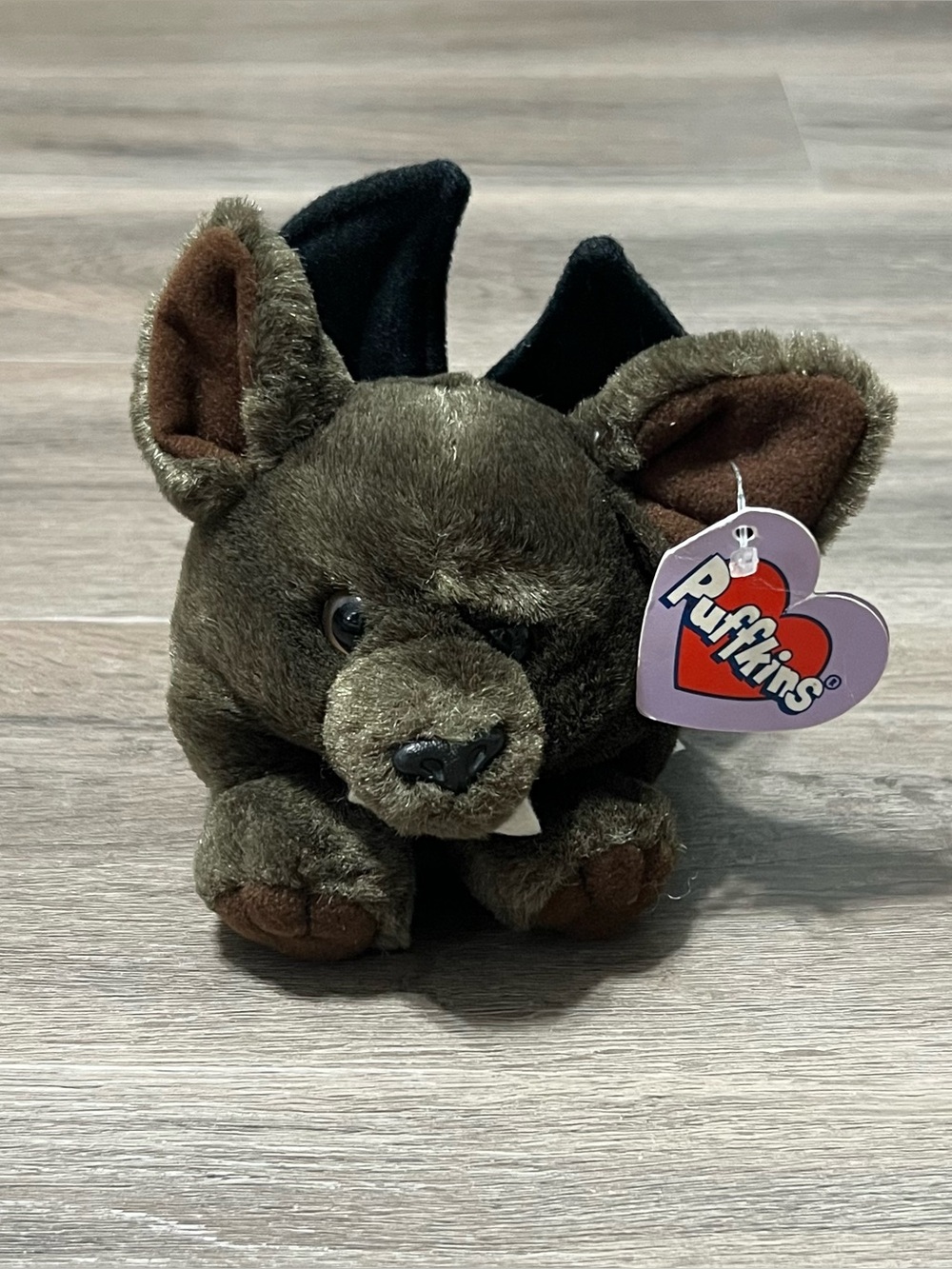 Puffkins Ding Bat Brown Plush Stuffed Animal Swibco 6661 VTG 1994 Deadstock